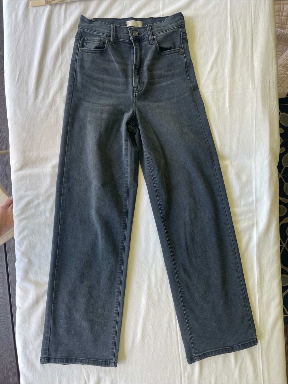 Madewell Black Wide-Leg High-Rise Jeans